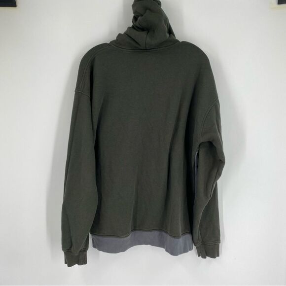 Under Armour Coldgear Men's Olive and Gray Hoodie Fleece Lined size L - Picture 3 of 3